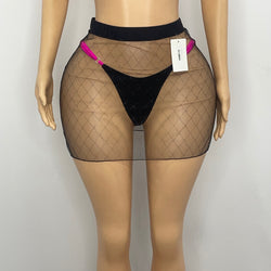 Z Mesh Silver Lining Short Skirt