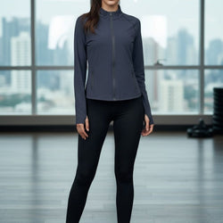 Track Zipper Jacket With Pockets