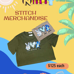 Stitch Peace Love Crop Top Hotel