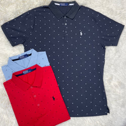 Spotted Diamond Button Up Polo T-Shirt
