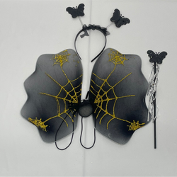 Spider 3 Pieces Black Wings Set
