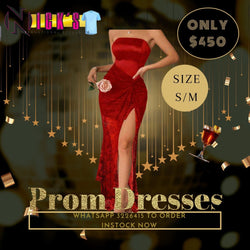 Tube Red with Lace Bottom Dress