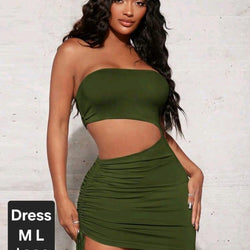 Open Stomach sleeveless Dress