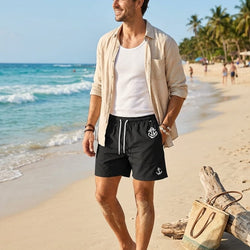 Men Water Change Print Beach Pants AnchSHOSHE 923H