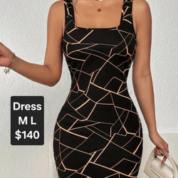 Puzzle Pattern Armless Dress