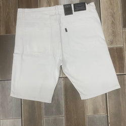 SH-021 Men Stretch Plain White 3/4 Jeans