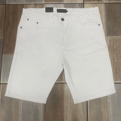 SH-021 Men Stretch Plain White 3/4 Jeans