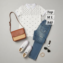 Arrow Button Up Ladies Top