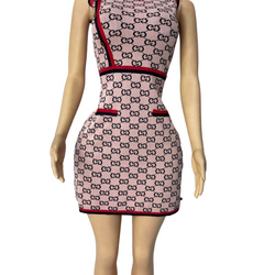 GG Sleeveless Fit and Flare Dress