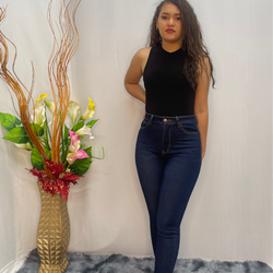 Long Tesoro Dark Blue Mild Cut Up Jeans 2909