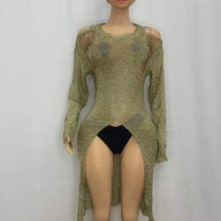 Z Crochet Gold Dress (Large) 1260