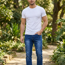 Men Long Blue Jeans Vita 4