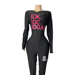 Printed Black Bodysuit