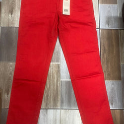 1658 Men Long  Red Pants