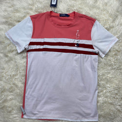 Two Color Polo Stripe Tee Shirt