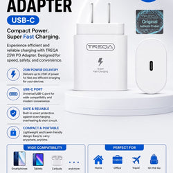 Treqa 25W PD USB C Adapter