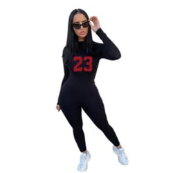 Printed Black Bodysuit