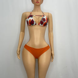 Oyanda Orange With Glitch Pattern Bikini