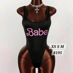 Babe Open Back Onesie
