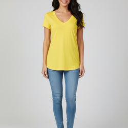 Plain Coloured V-Neck Tee