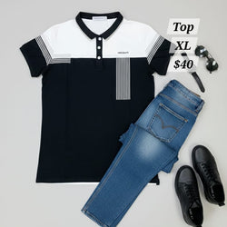Stripe Button Up Ladies Top