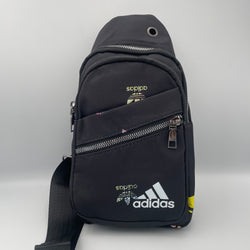 Jordan/Adida  Black with Brand Print Side Bag