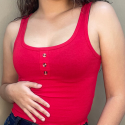 Vest Crop Top with Buttons