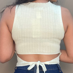 Blue Butterfly Top With Front Tie