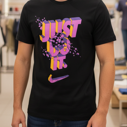 Just do it Purple Print Nike T Shirt