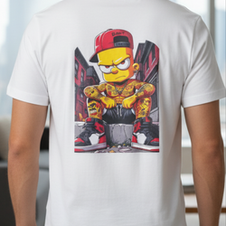 Simpson Bart Cartoon Print T Shirt