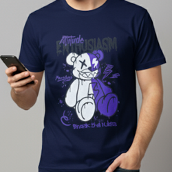 Teddy Attitude Enthusiasm Men Tee Shirt