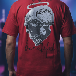 Halo Skull Print Tee