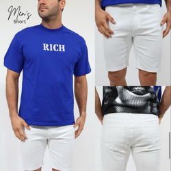 MS0217077 Men White 3/4 Pants