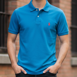Polo Plain Color Button Up T Shirt