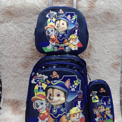 Character 3 Pcs Trolley Bags Primary Size