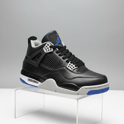 Jordan 4 Black/Grey/Blue Adult Men Sneakers