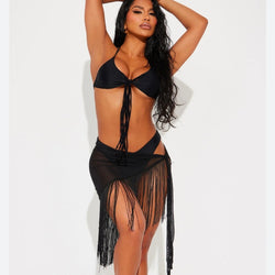 Mesh /Shredded Wrap Skirt