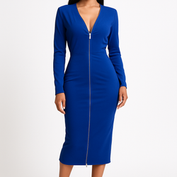Zip Long Sleeve Dress