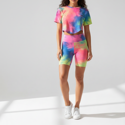 Tie front tie dye set