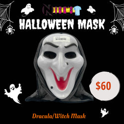 Dracula White Plastic Mask