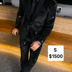 A Tuxedo Black with Rhinestone Formal