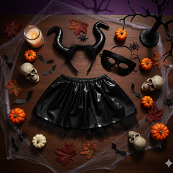 Girls Malificent Girls 3pc Costume