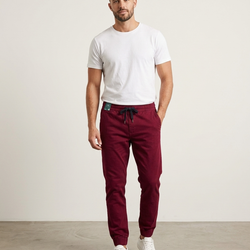 SH-8211 Men Burgundy Joggers