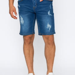 SH-7705 Men Navy Blue 3/4 Jeans