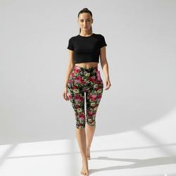 Midnight Rose With Zip Pocket tights