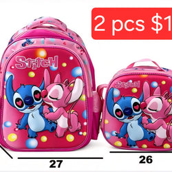 A Back To School Cartoon Character 12 inch Preschool Bags 2 pcs