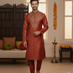 Boys/Men Kurtas Brown Shades