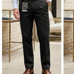 M-002 Men Plus Size Black Dress Pants
