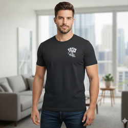 Skull Poker Print Tee Shirt