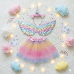 Girls Unicorn 3 pcs Costume